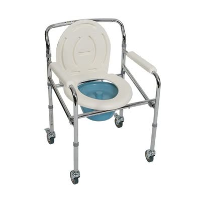 Ev Tipi Tekerlekli Sandalye Katlanır Tuvaletli Ve Banyo Arabası